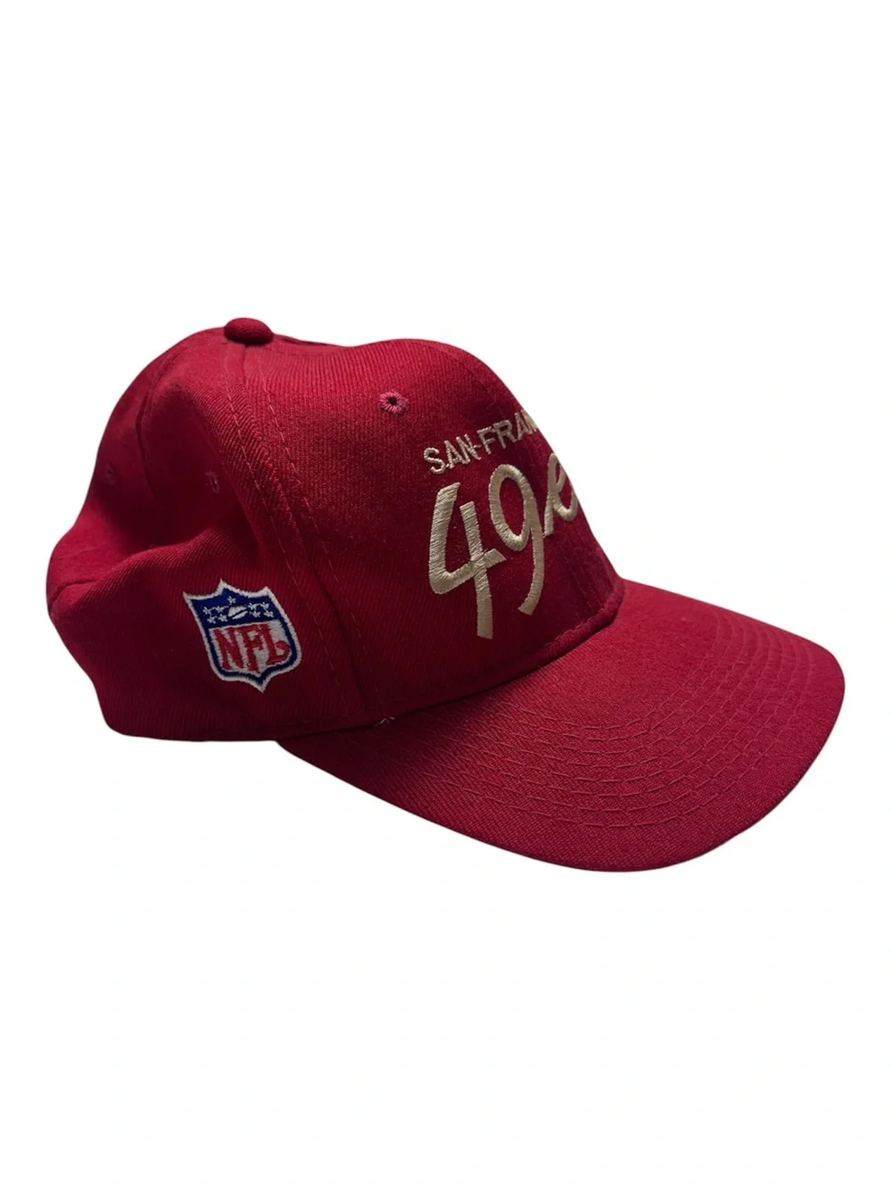 Vintage 90s Sports Specialties 49ers Joe Montana Era Script Snapback NFL Hat